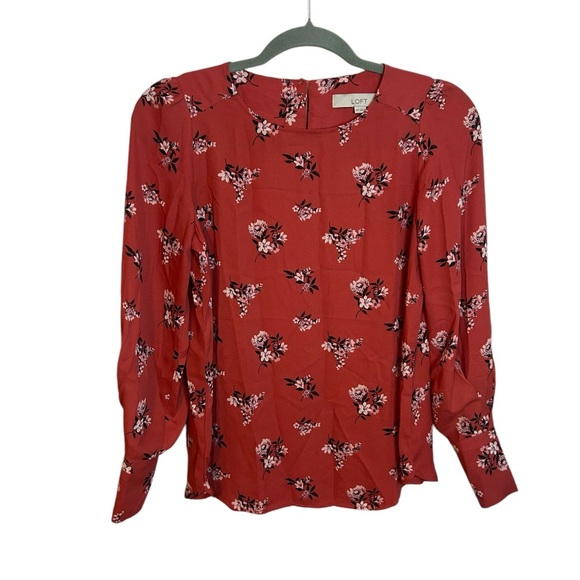 Loft Puff Sleeve Floral Blouse - Picture 1 of 5